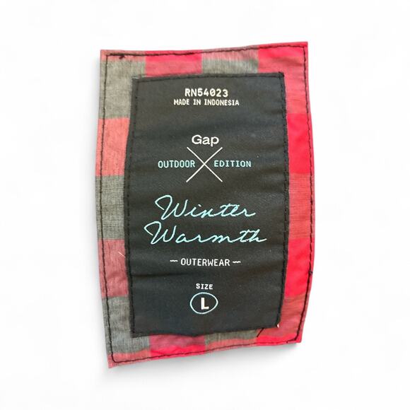 GAP Women's Plaid Full Zip Outdoor Padded Sleeveless Winter Vest  size L - Picture 7 of 9